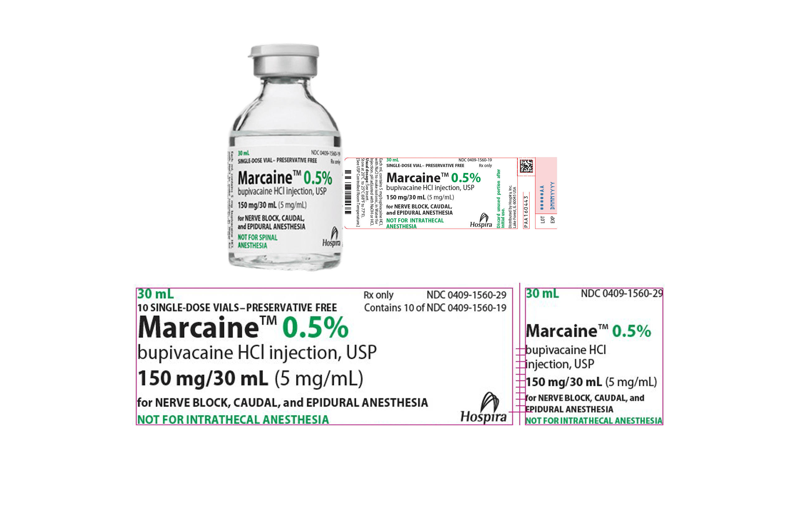 Marcaine (bupivacaine) HCl/PF 0.5 Injection Single Dose Vial 30 mL