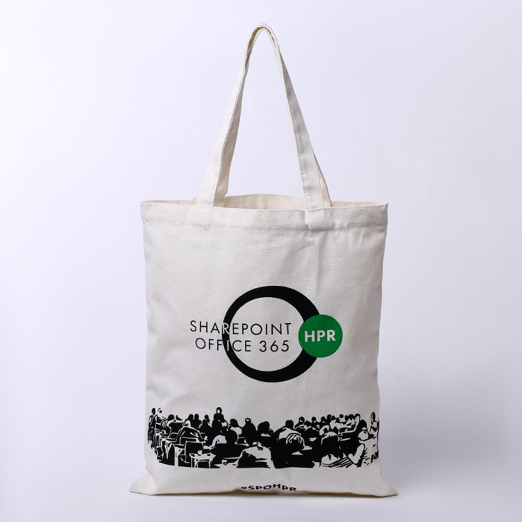 Custom reusable organic cotton bag canvas bags with custom printed logo