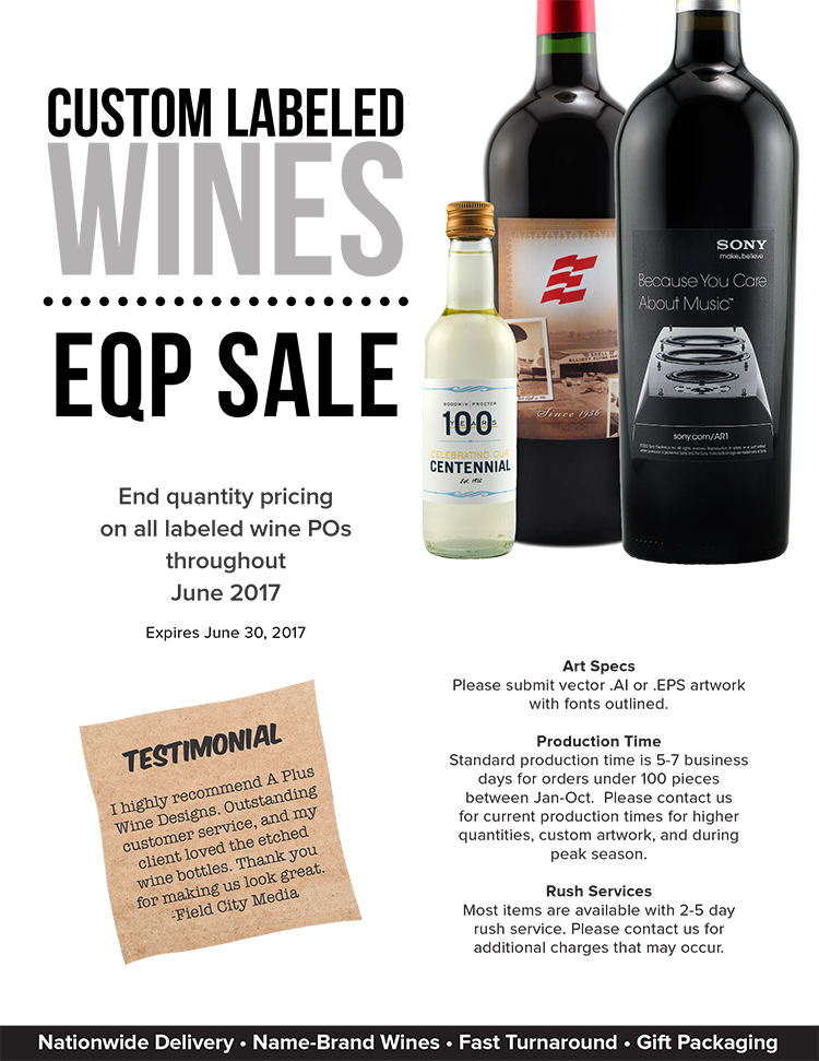 PromoOffers Wines from A Plus Wine Designs