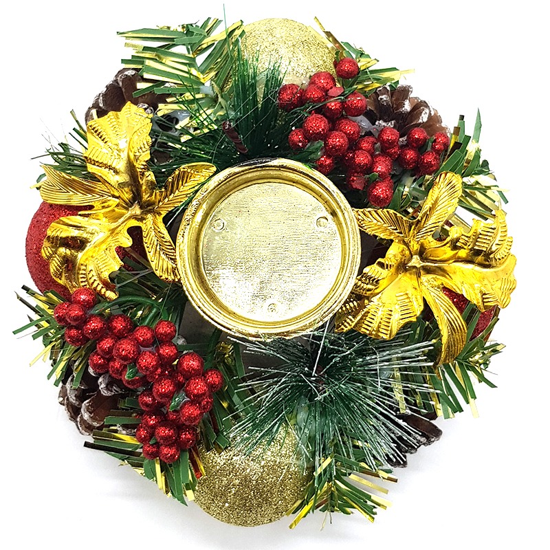 Holiday Decor Christmas Centerpiece With Candle Holder Red Small for sale in Durban (ID