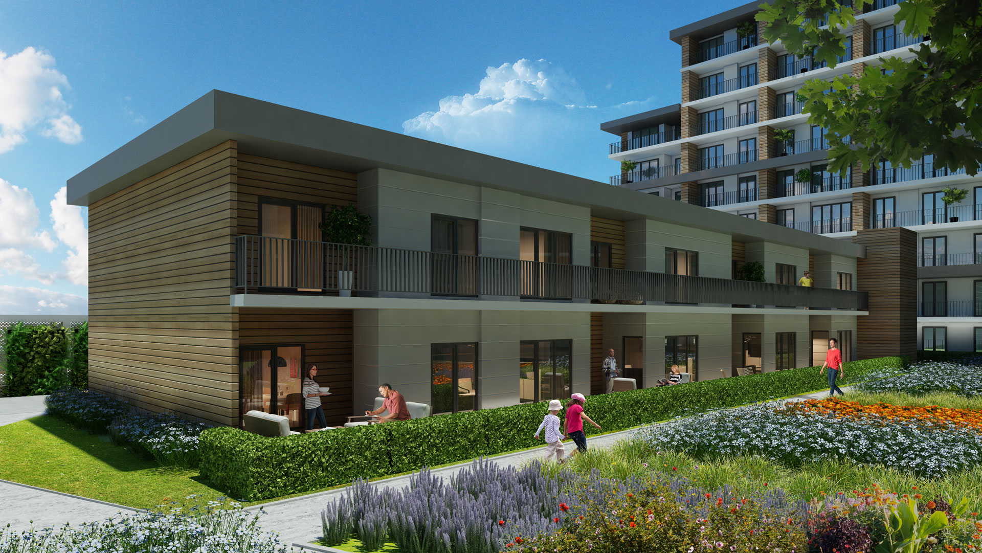 Apartments for sale next to Akbati Mall in a residential complex in