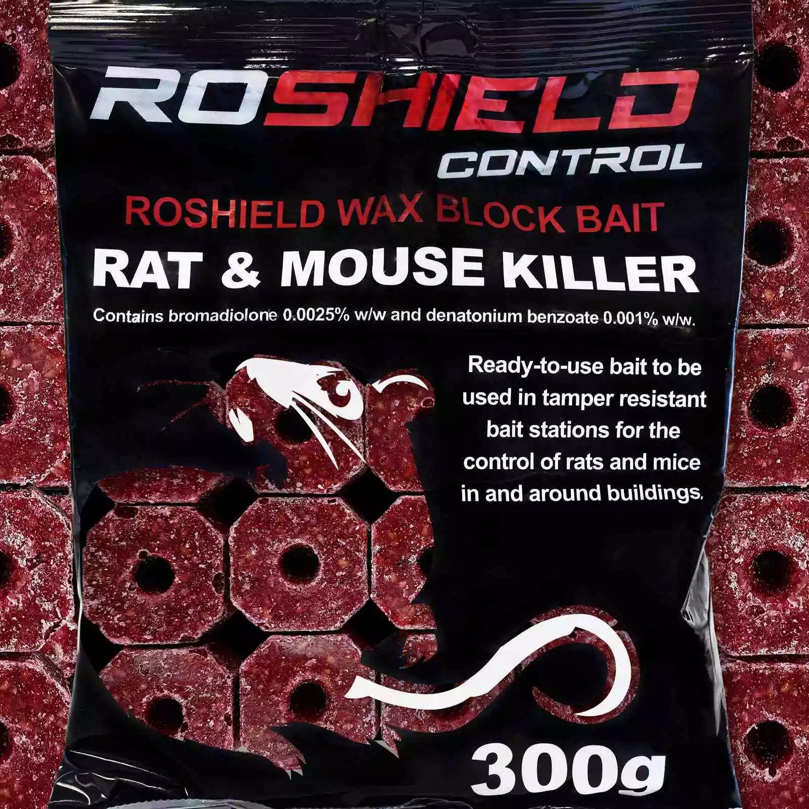 Roshield Metal Rat Box with Poison Bait Kit Pest Control Products