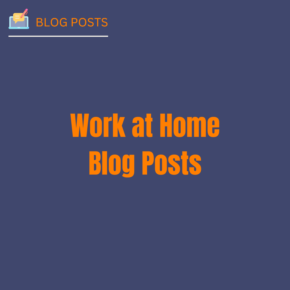 Work at Home Blog Posts Pro PLR Packs