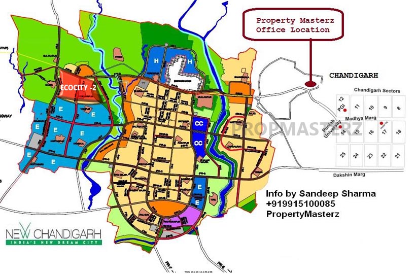 ECOCITY 2 LOCATION MAP Mullanpur New Chandigarh Properties