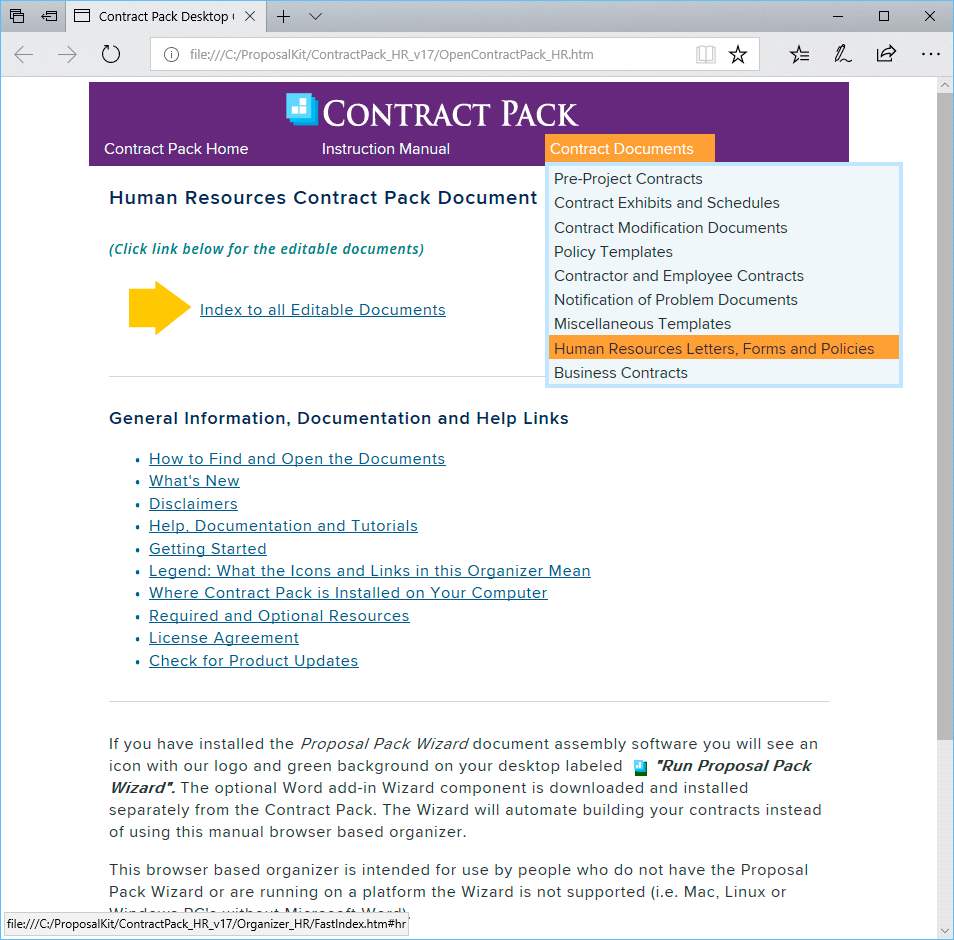 Human Resources Legal Contract Pack Software and Templates