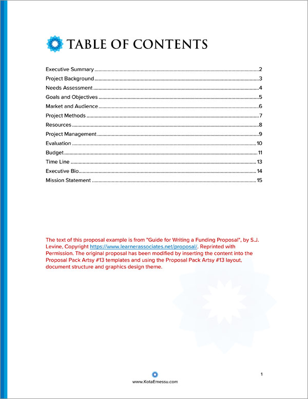 Healthcare Grant Sample Proposal Downloadable Template