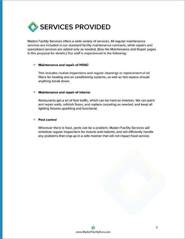 Equipment Business Proposal Template