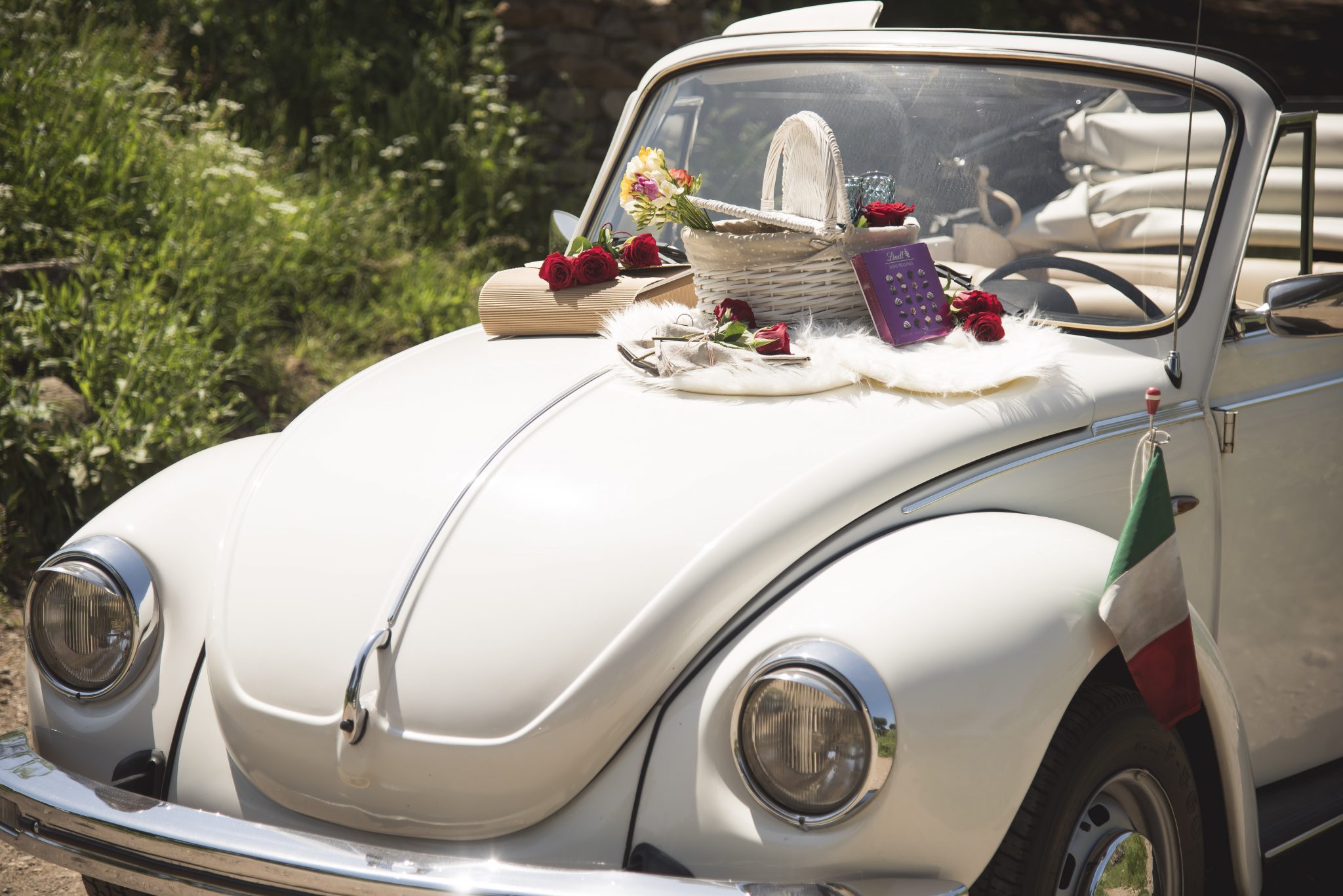 Darson & Kimberly Vintage car marriage proposal in Rome