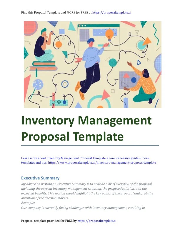 Inventory Management Proposal Template A Comprehensive Guide + Free Template Download + How to