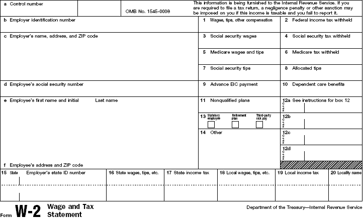 Wages And Salaries (Form W2) ProProfs Quiz