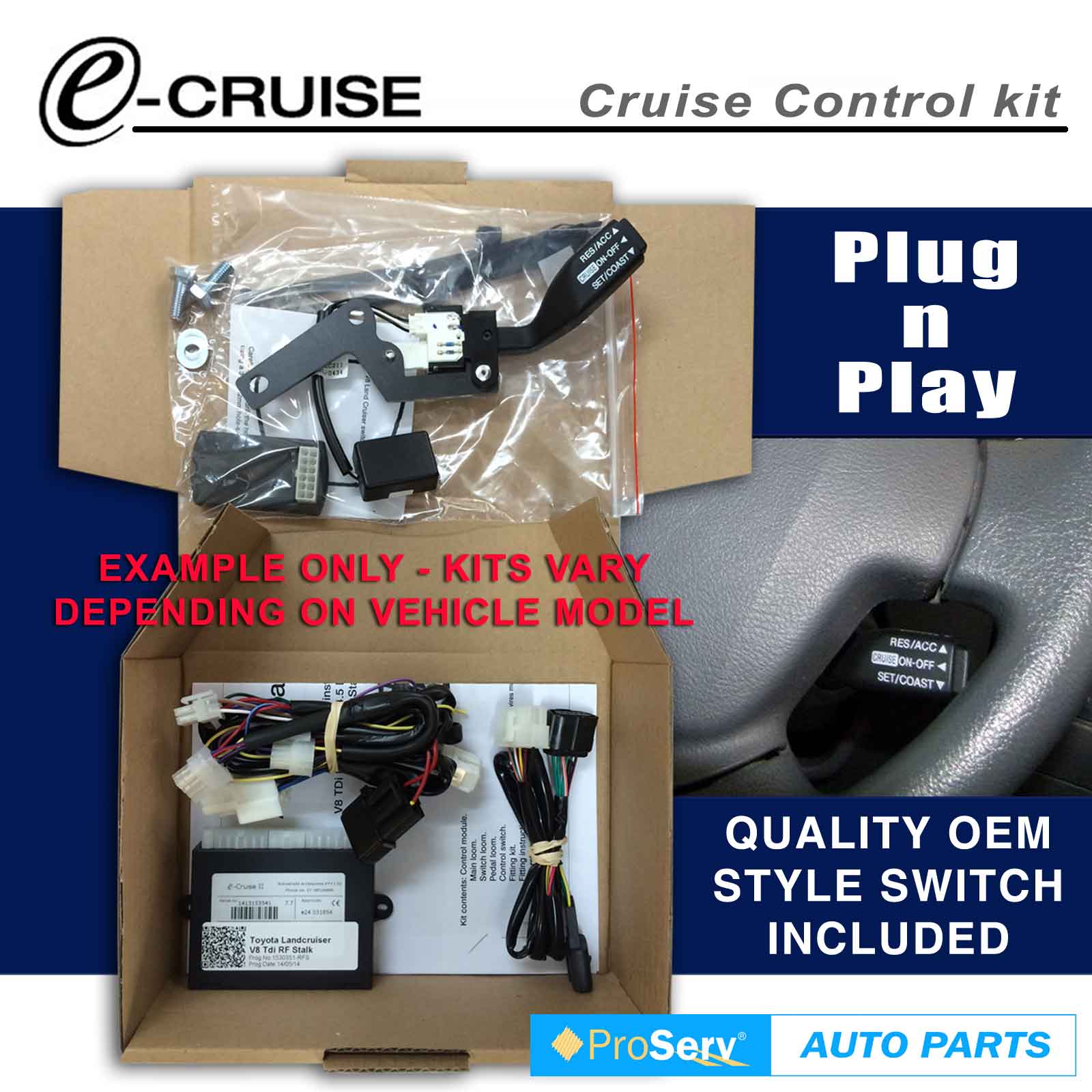 Cruise Control Kit FITS TOYOTA Hilux KUN16, KUN26 3L Turbo diesel