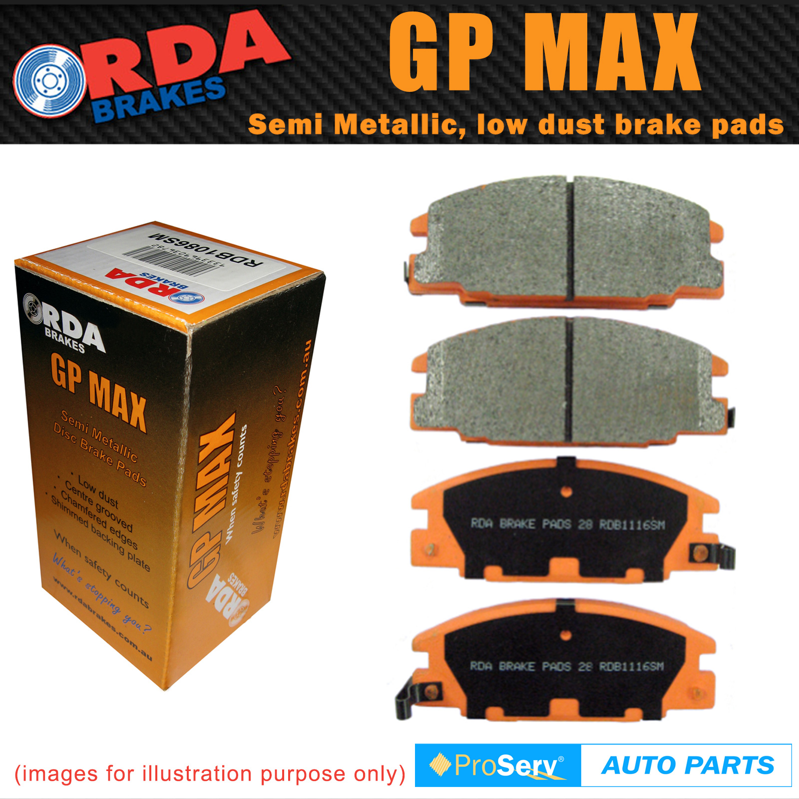 Front Disc Brake Pads for Kia K2700 2003ON (SUITS 262mm Diameter DISCS