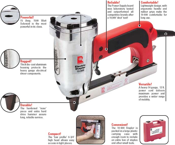 Roberts 10600 Professional Elecric Stapler Pro Source Center