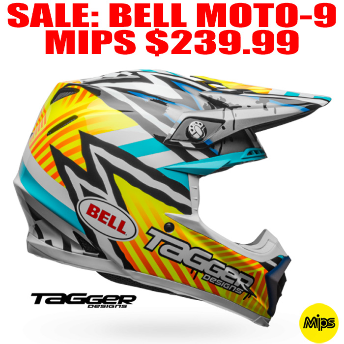 BELL MOTO9 MIPS HELMET TAGGER DESIGNS ASYMMETRIC Pro Style MX