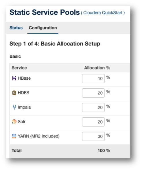 Step 1 - Specify Pool Allocation