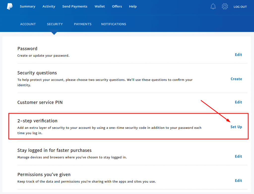PayPal TwoFactor Authentication with Hardware Security Key