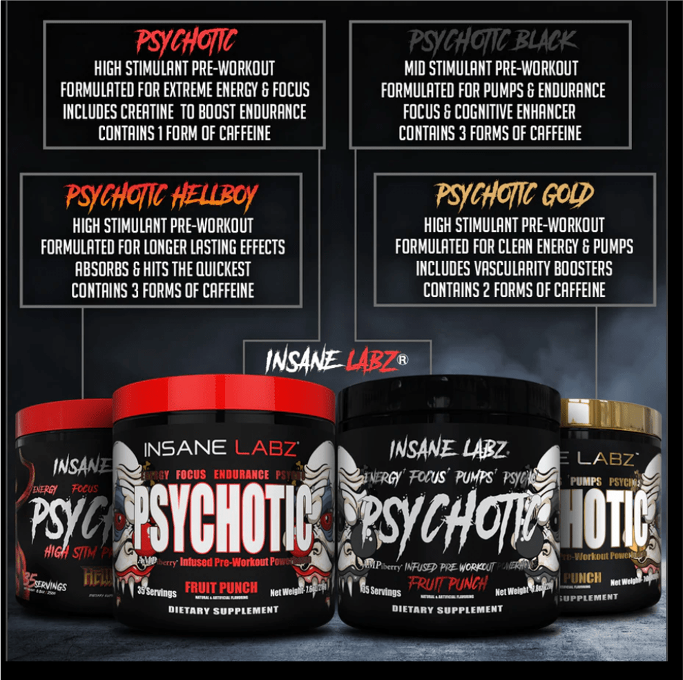INSANE LABZ PSYCHOTIC GOLD PRE WORKOUT 35 SERVINGS In Dubai