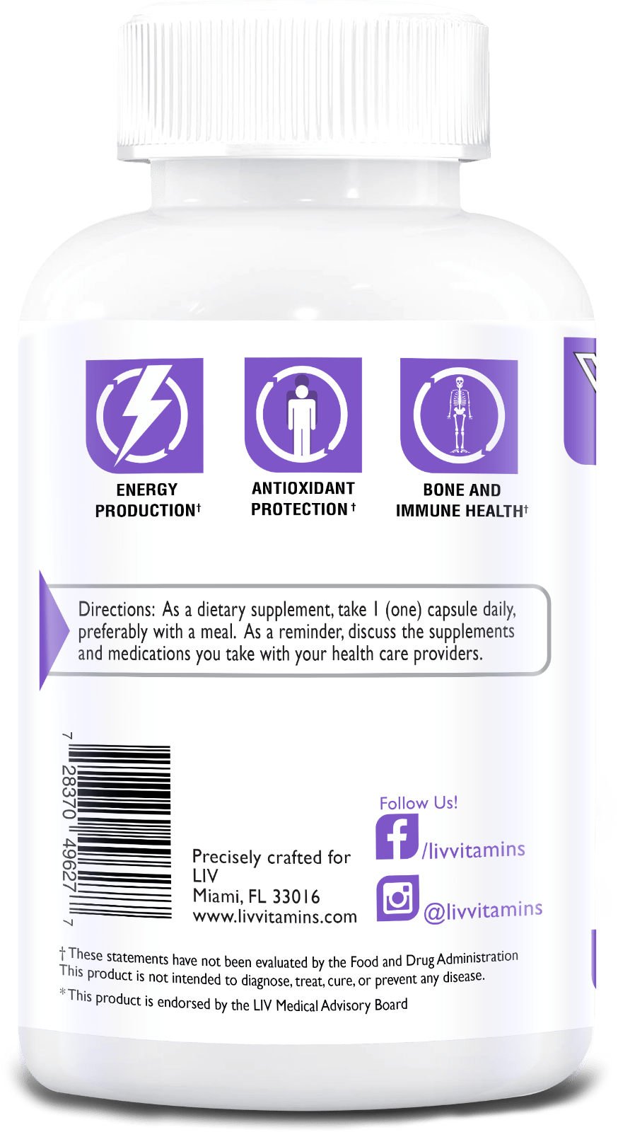 LIV Zinc Supplement to Boost Immunity Immune Defense Supports a