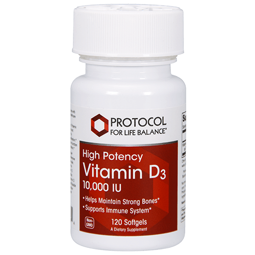 Vitamin D3 (High Potency) 10,000 IU (250 mcg) Protocol for Life Balance