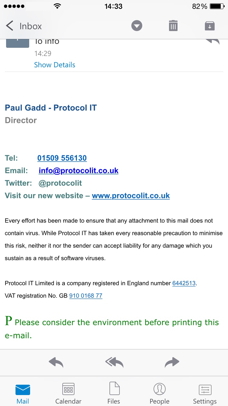 Email disclaimers time for change. Protocol IT Ltd