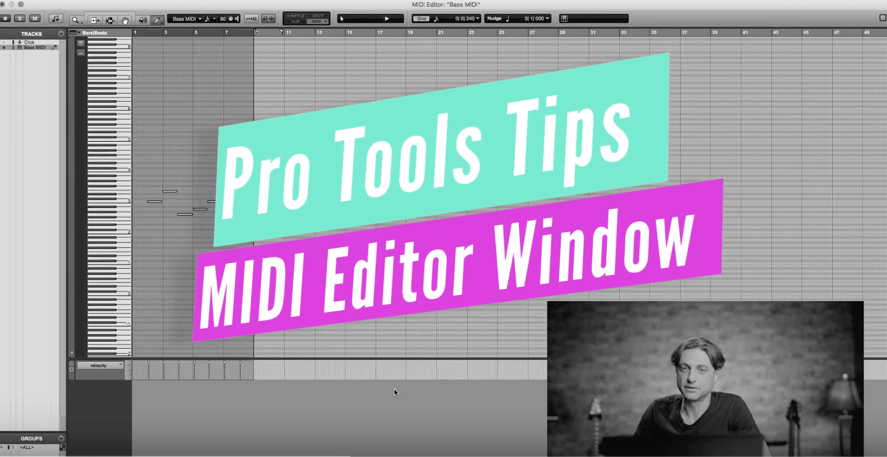 How To Use Pro Tools MIDI Editor Window Tutorial