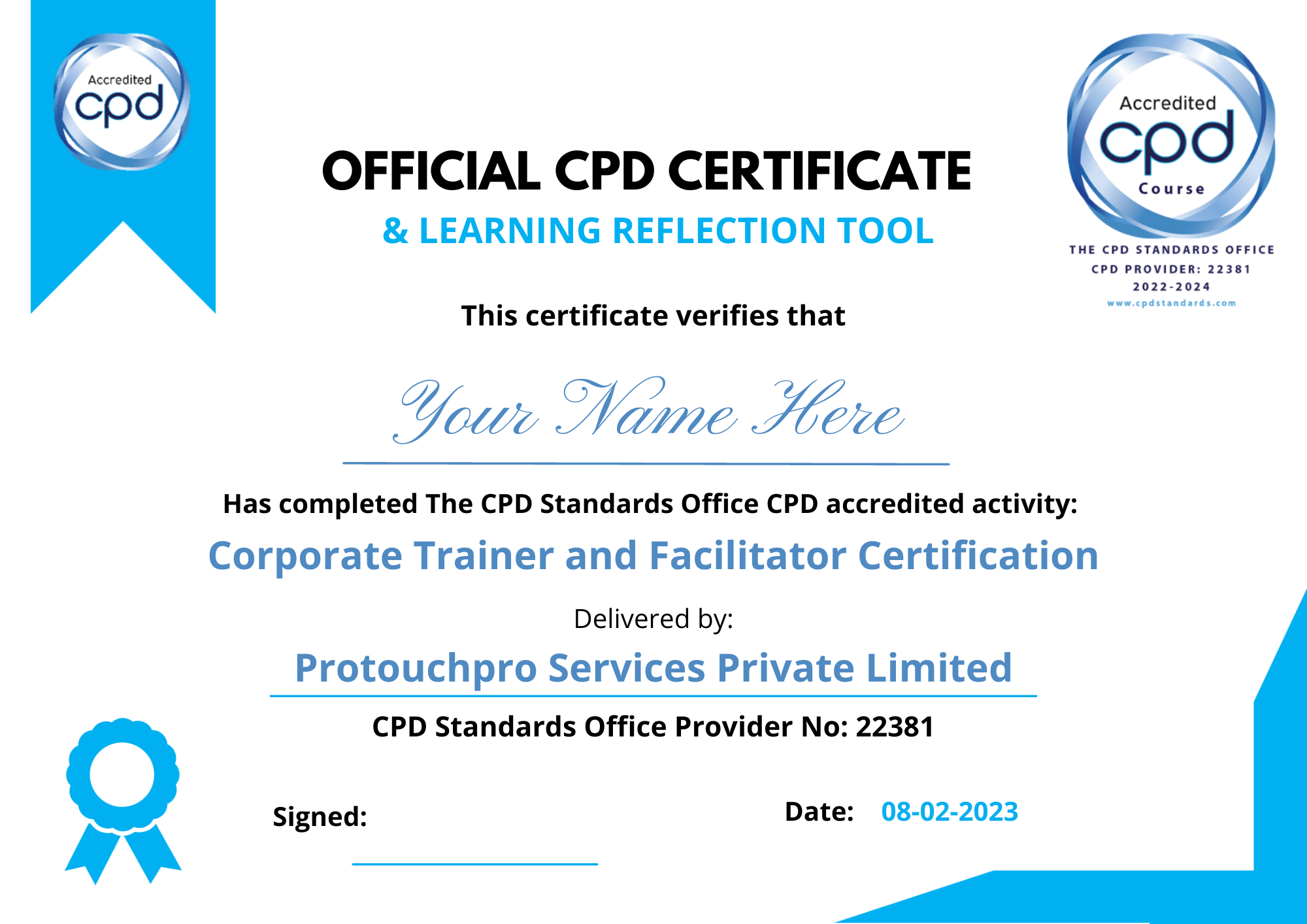 Corporate Trainer & Facilitator Certification