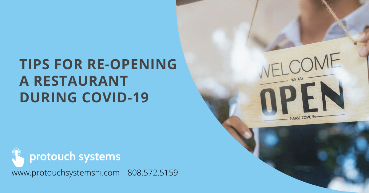 Tips on ReOpening a Restaurant During COVID19 ProTouch Systems