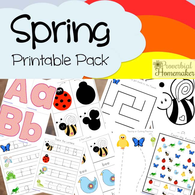 Spring Printable Pack (70 Pages of Learning Fun) Proverbial Homemaker
