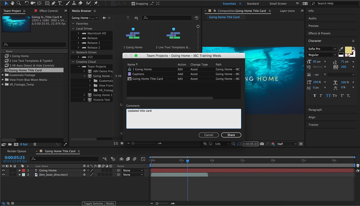 Adobe Premiere Pro IBC 2016 Reveal Team Projects and Visual Keyboard
