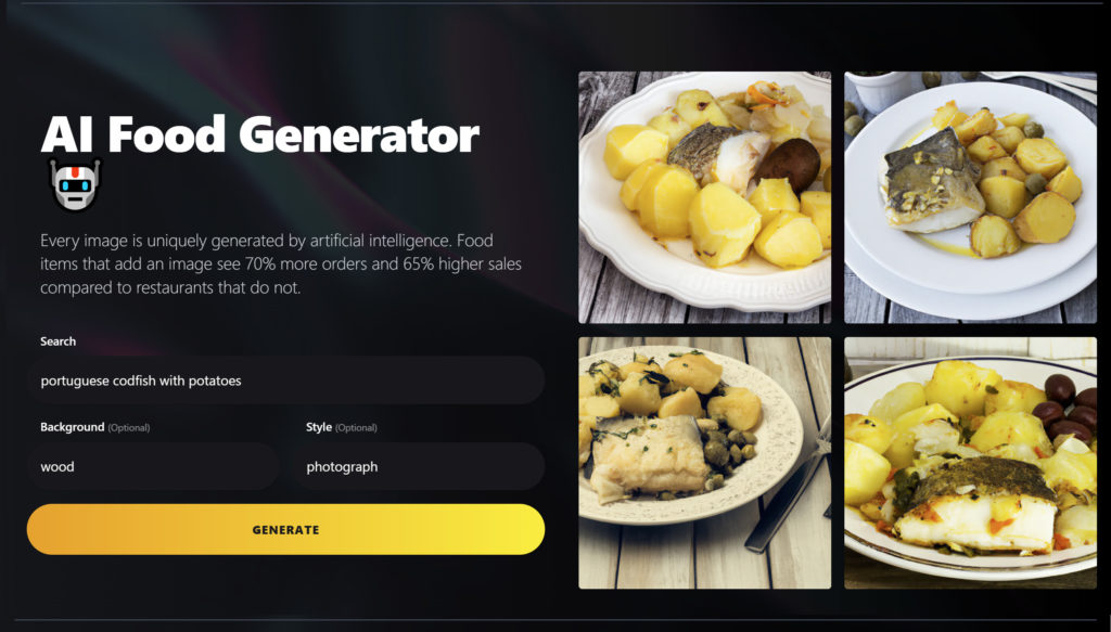 Lunchbox's AI Food Generator some food for thought! by Jose Antunes