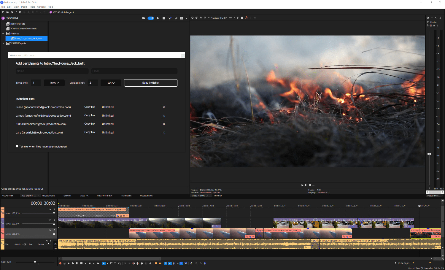 VEGAS Pro 20 new color correction features directly on the timeline by