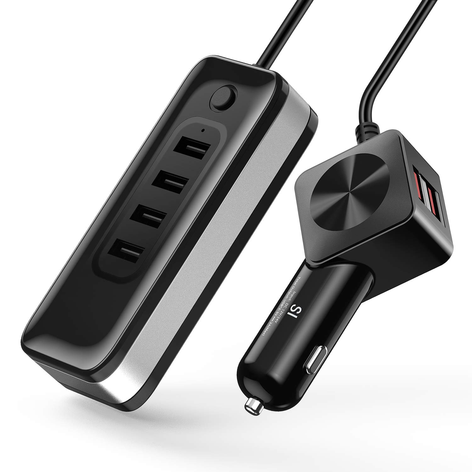 Multi USB Car Charger, Multiple 6Port Car Charger Adapter Backseat
