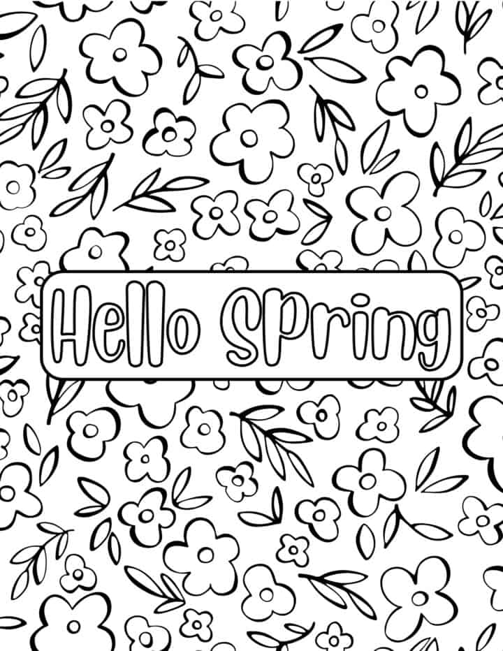 20 Free Spring Coloring Pages for Kids and Adults Prudent Penny Pincher