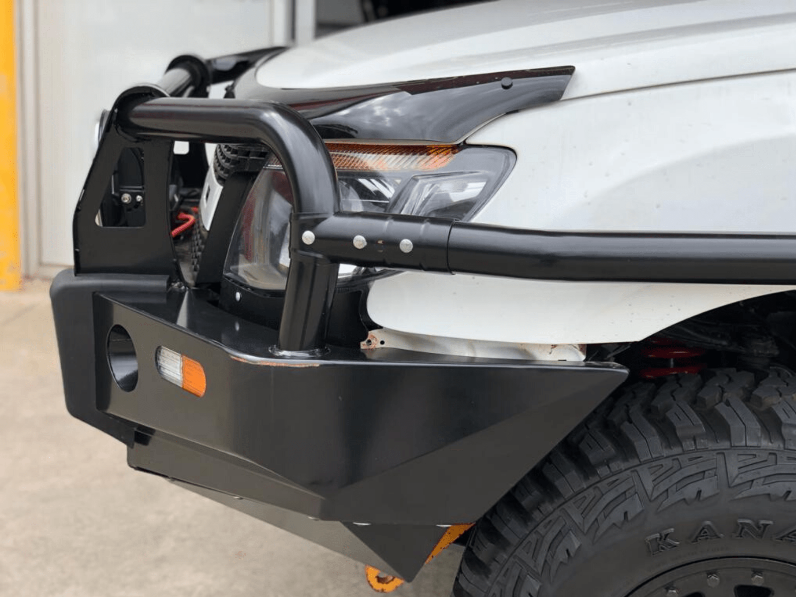 PS4X4 Deluxe Steel Bull Bar + Kings Winch combo to suit Ford Ranger