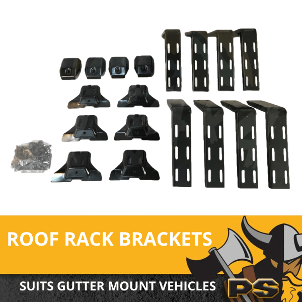 4 Roof Rack Brackets Universal for rain gutter mounts 4x4 4WD