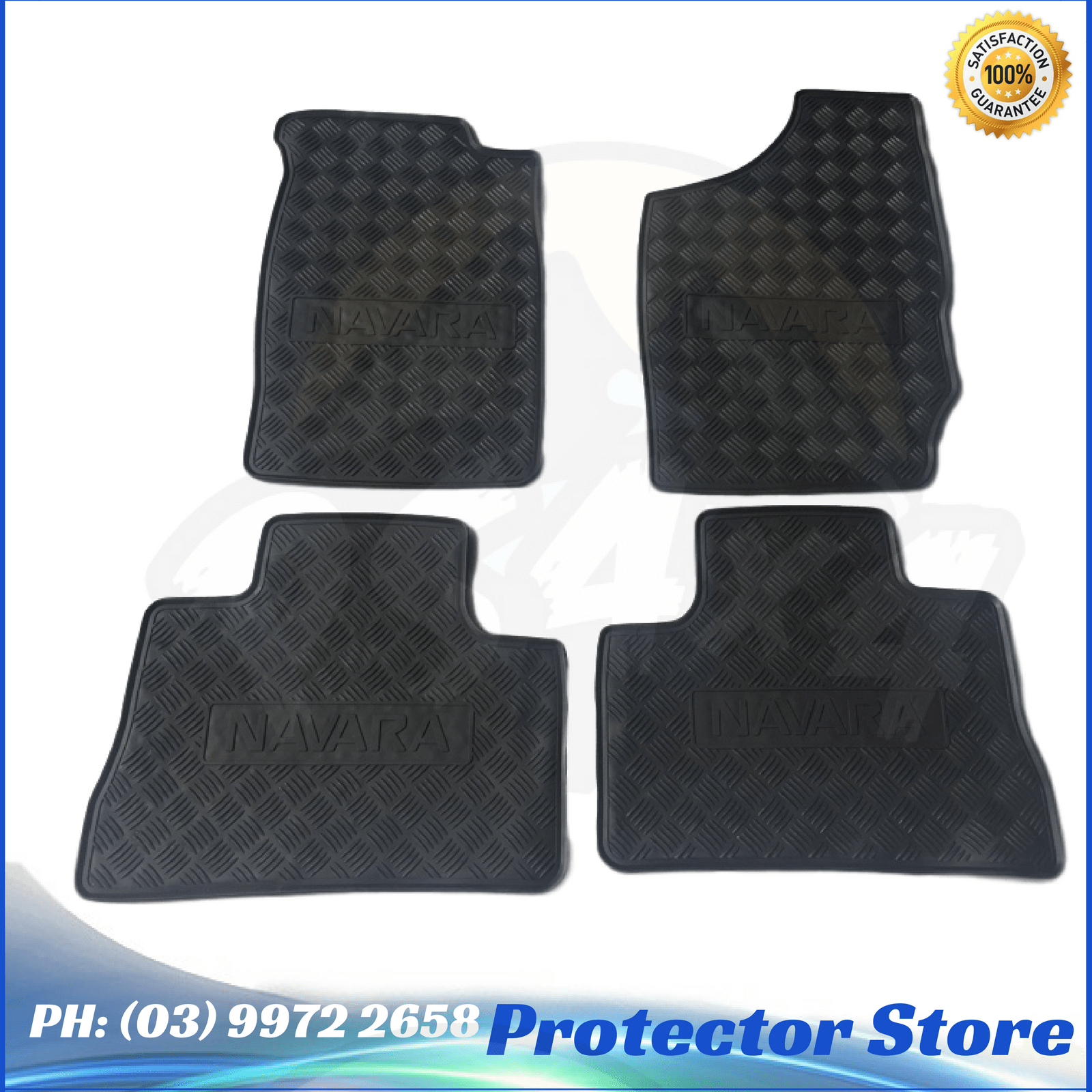 Nissan Navara D22 20022015 Rubber Floor Mats Front & Rear