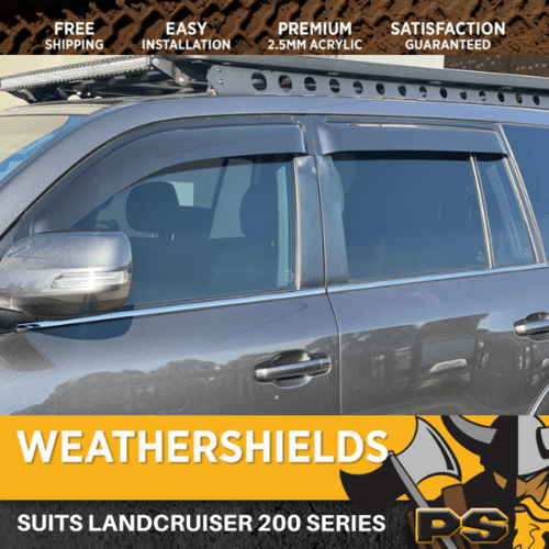 Window visors Weather Shields to suit Toyota Landcruiser 200 Series
