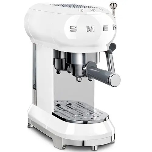 50's RetroStyle Espresso Manual Coffee Machine, White Power Sales