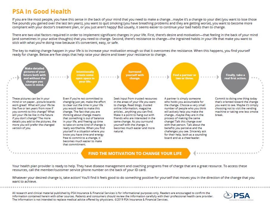 PSA in Good Health September Tips PSA Insurance and Financial Services