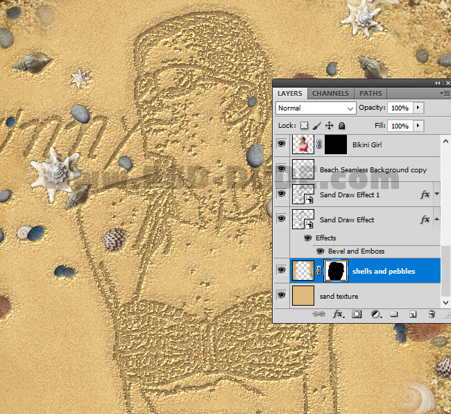 Draw in Sand Effect Tutorial tutorial PSDDude