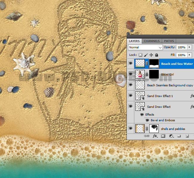 Draw in Sand Effect Tutorial Tutorial PSDDude