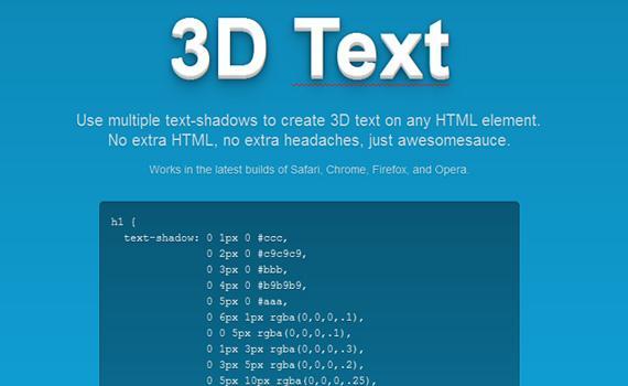 CSS Text Effects That You Must See PSDDude