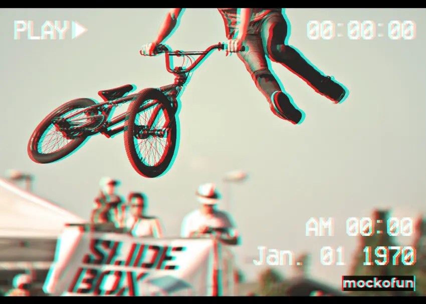 VHS Overlay PSD Free Mockup PSDDude