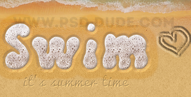 Sea Foam Text and Draw in Sand Effect Tutorial