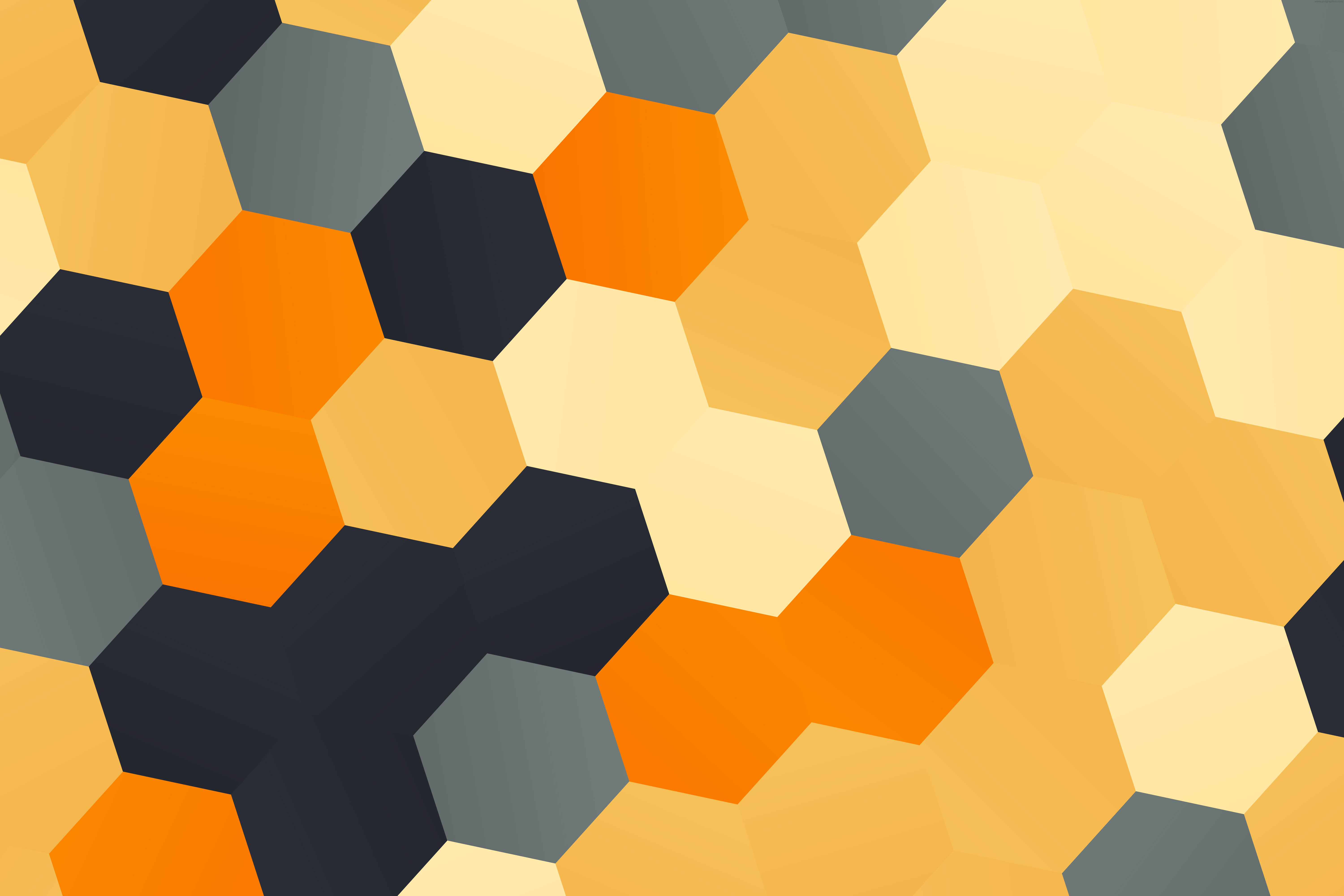 Retro brown hexagons pattern PSDgraphics