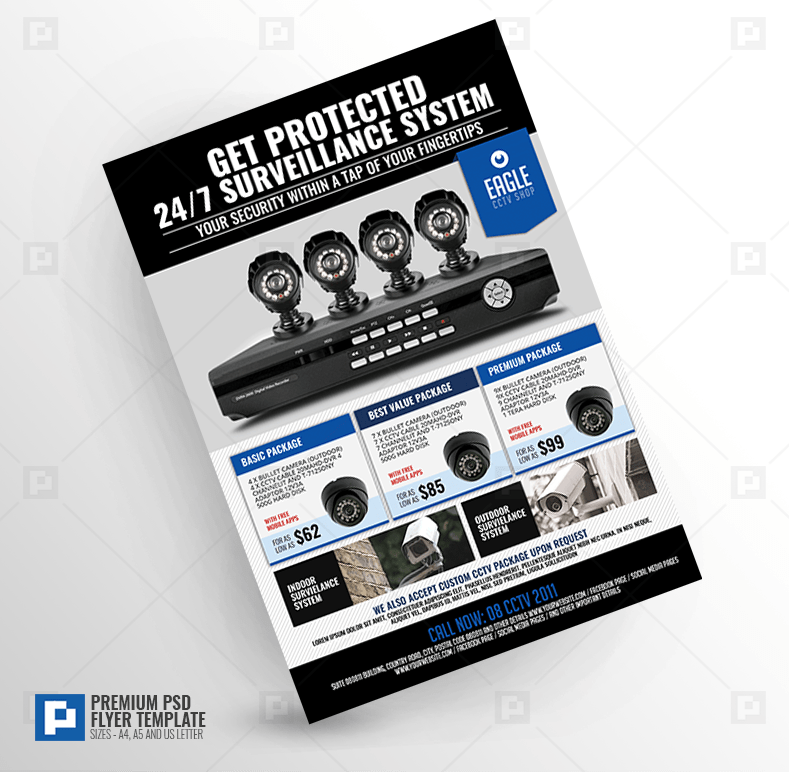 Security Camera Package Flyer PSDPixel