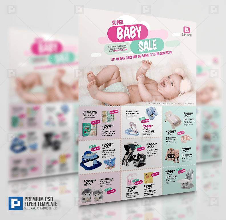 Baby and Infant Sales Flyer PSDPixel