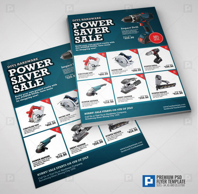 Hardware Sale Flyer PSDPixel