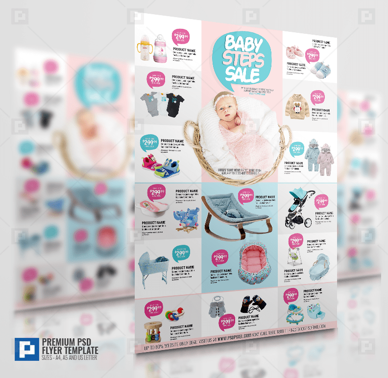 Infant and Baby Store Promo Flyer PSDPixel
