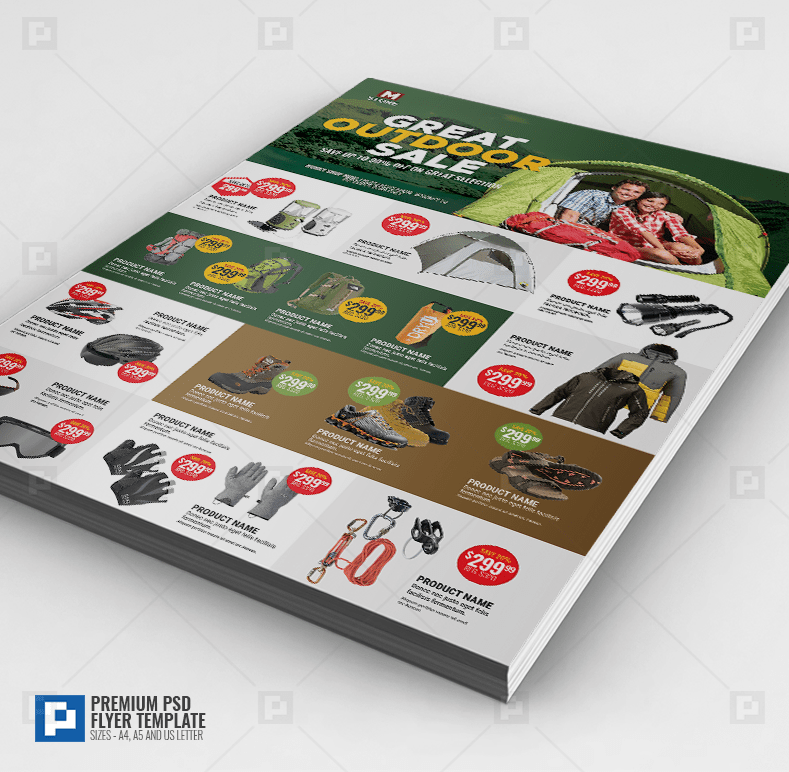 Outdoor Gear Sales Flyer PSDPixel